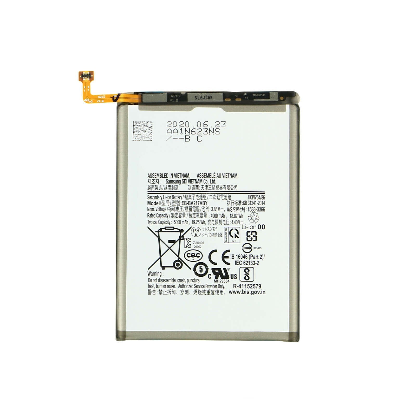 Batterie de remplacement pour Samsung Galaxy A02 / A12 / A13 / A21S / A04S, EB-BA217ABY EB-BA217ABE Batterie de remplacement pour Samsung Galaxy A02 / A12 / A13 / A21S / A04S, EB-BA217ABY EB-BA217ABE